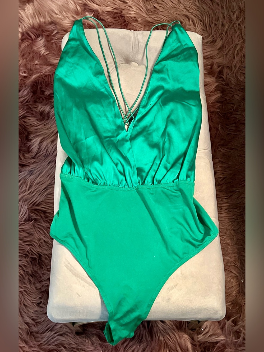 Superdown Emerald Green Top body suit (never worn)
